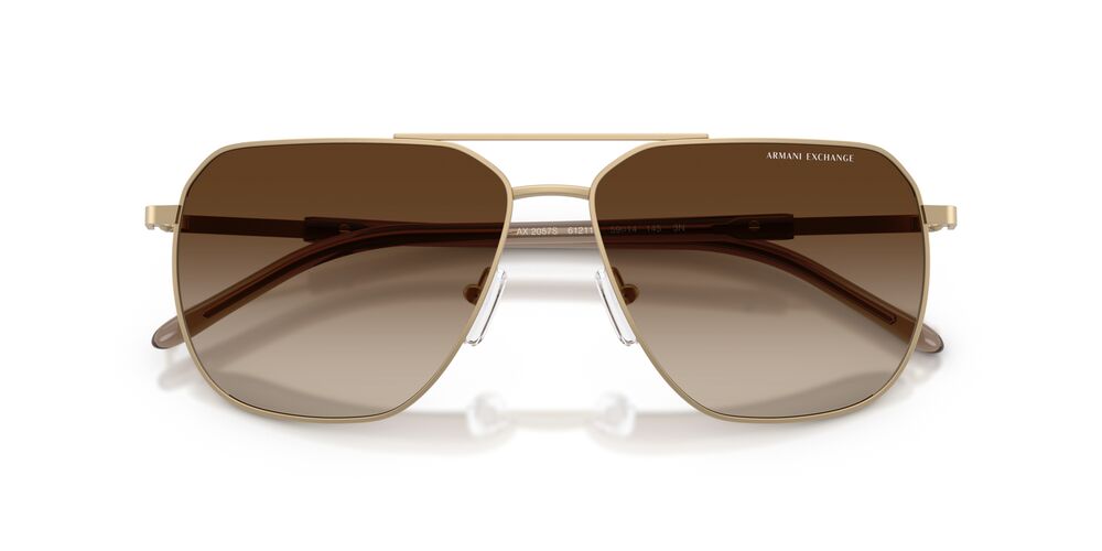 Aros De Sol Armani Exchange AX2057S Matte Pale Gold