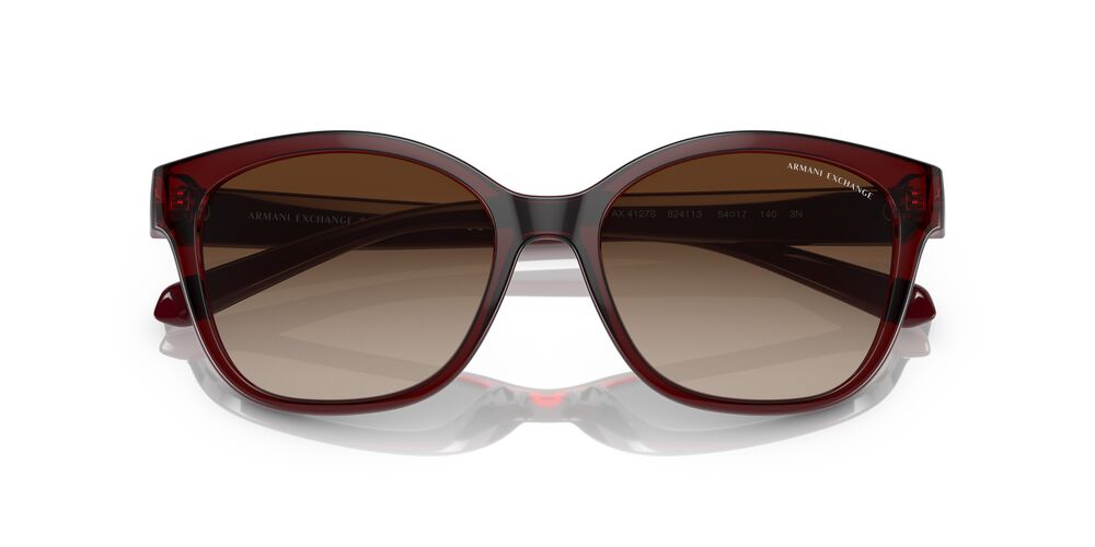 Aros De Sol Armani Exchange Ax4127S Shiny Transparent Red