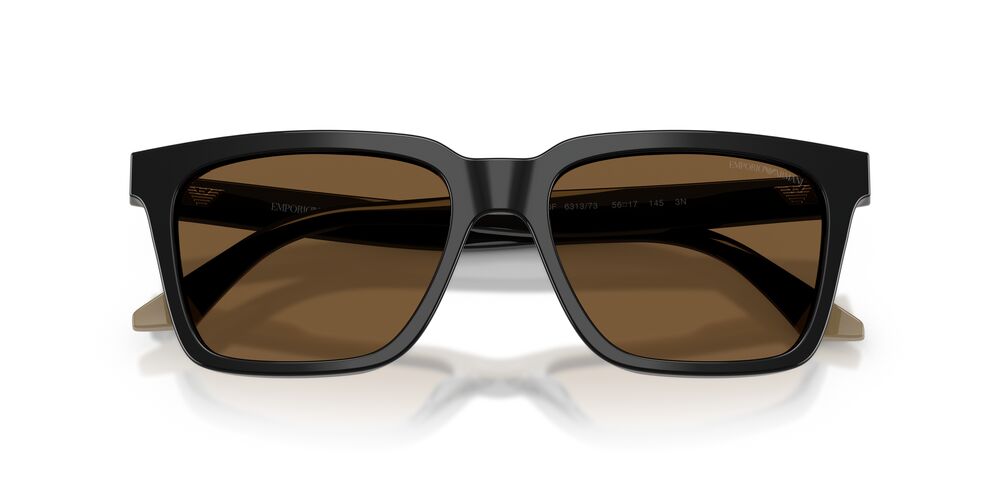 Aros De Sol Emporio Armani Ea4260 Shiny Black/Beige
