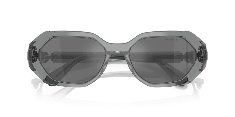 Aros De Sol Swarovski Sk6028 Transparent Dark Grey