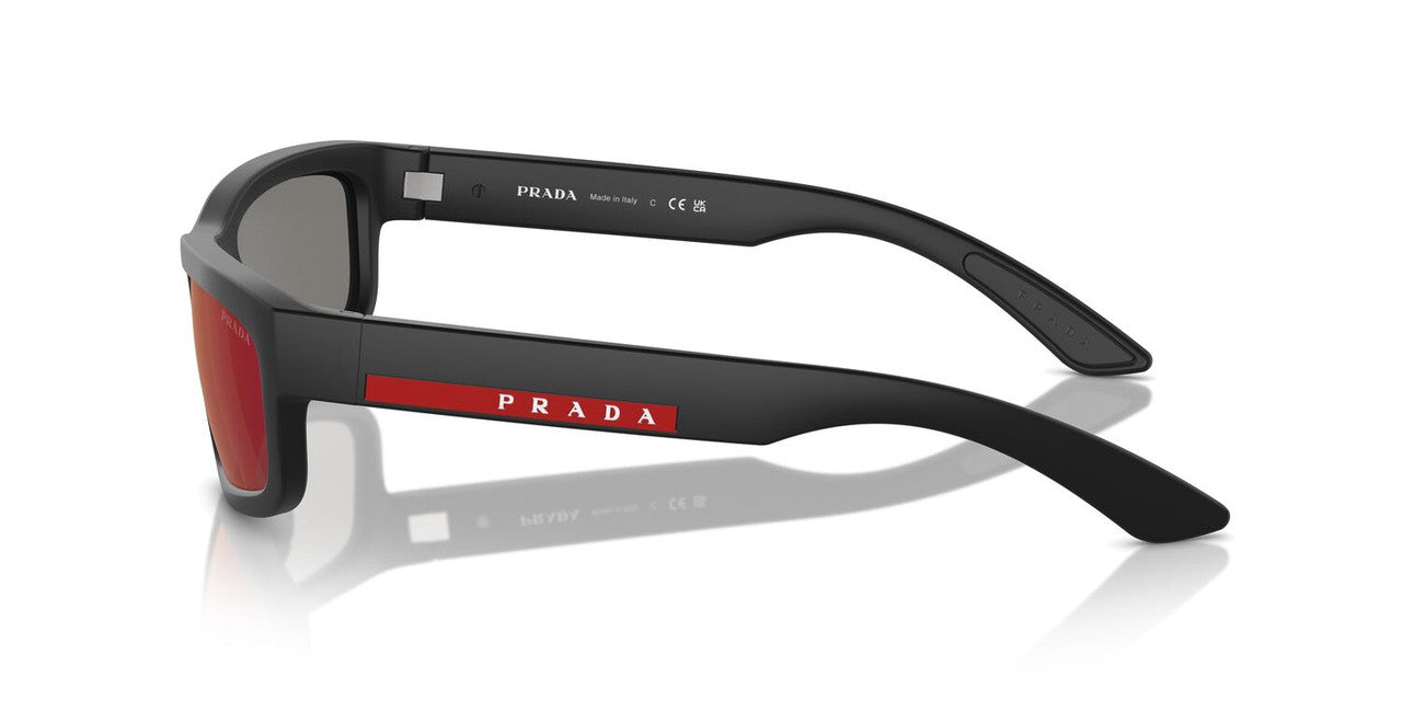 Aros De Sol Prada Linea Rossa Ps 05Zs Black Rubbered