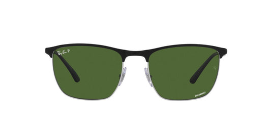 Aros De Sol Ray-Ban Rb3686 Black On Silver