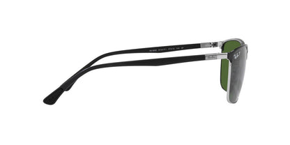 Aros De Sol Ray-Ban Rb3686 Black On Silver