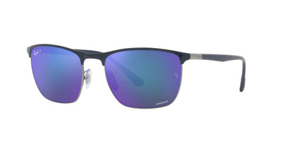 Aros De Sol Ray-Ban Rb3686 Blue On Gunmetal