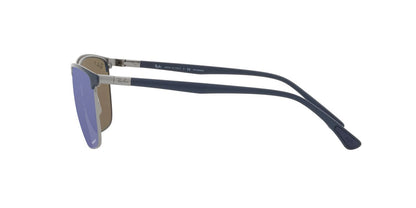 Aros De Sol Ray-Ban Rb3686 Blue On Gunmetal