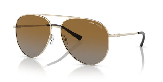 Aros De Sol Armani Exchange Ax2043S Shiny Pale Gold