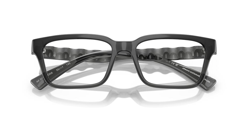Aros Oftálmicos Armani Exchange Ax3116 Shiny Clear Gris