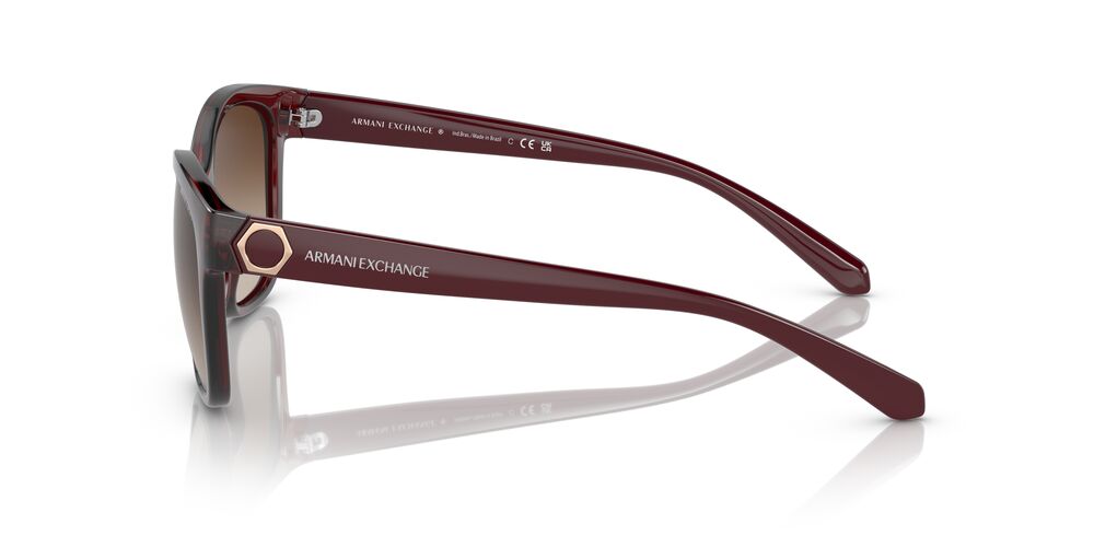 Aros De Sol Armani Exchange Ax4127S Shiny Transparent Red
