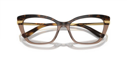 Aros Oftálmicos Dolce & Gabbana Dg3325 Top Havana On Transp Cafe