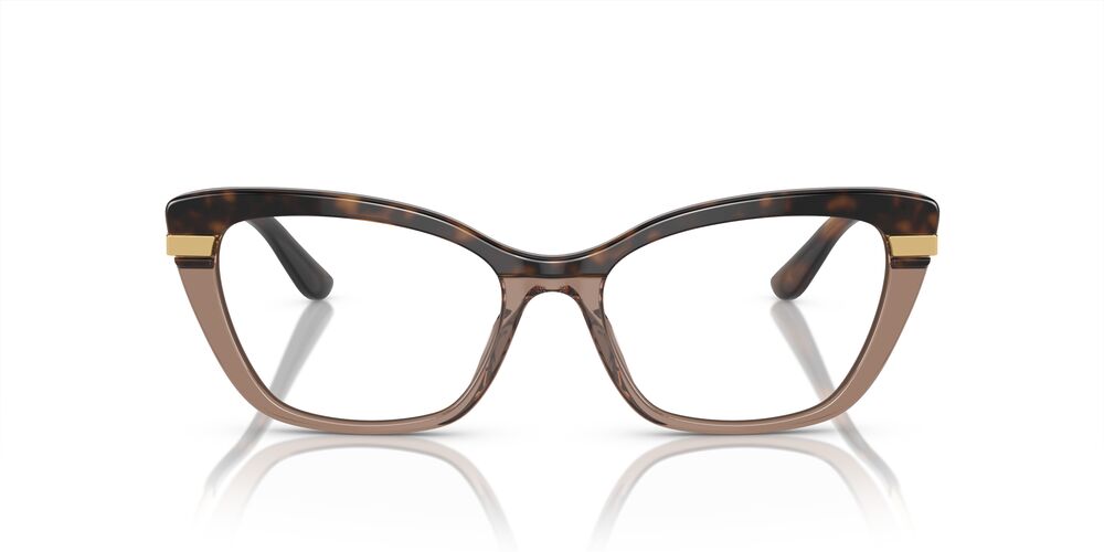 Aros Oftálmicos Dolce & Gabbana Dg3325 Top Havana On Transp Cafe