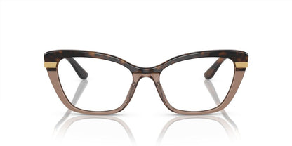 Aros Oftálmicos Dolce & Gabbana Dg3325 Top Havana On Transp Cafe