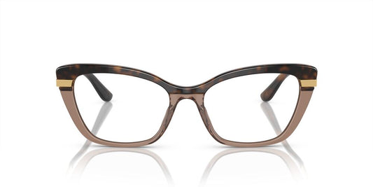 Aros Oftálmicos Dolce & Gabbana Dg3325 Top Havana On Transp Cafe