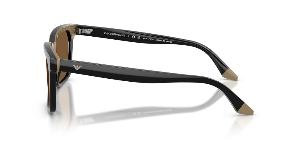 Aros De Sol Emporio Armani Ea4260 Shiny Black/Beige