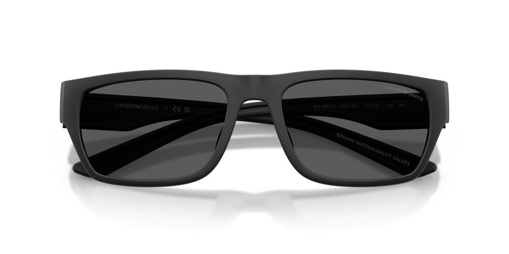 Aros De Sol Emporio Armani EA4267U Rubberized Matte Black
