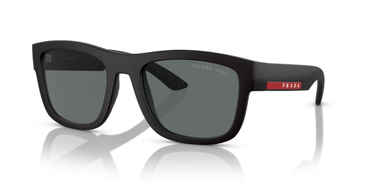 Aros De Sol Prada Linea Rossa Ps 01Zs Black Rubber