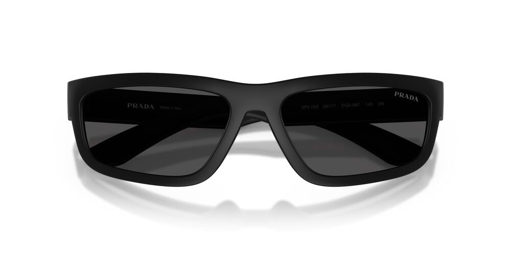 Aros De Sol Prada Linea Rossa Ps 05Zs Black Rubbered