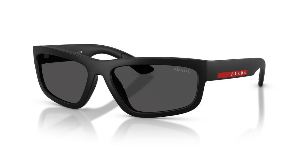 Aros De Sol Prada Linea Rossa Ps 05Zs Black Rubbered