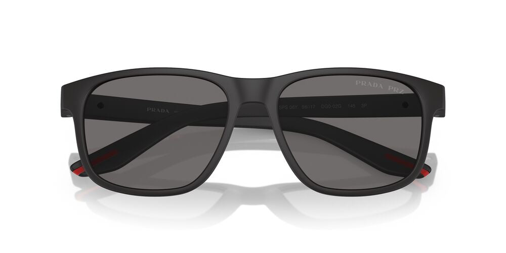 Aros De Sol Prada Linea Rossa Ps 06Ys Black Rubber
