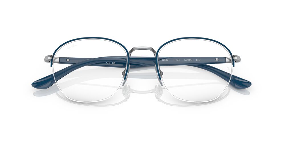 Aros Oftálmicos Ray-Ban Rx6487 Azul Vallarta On Silver