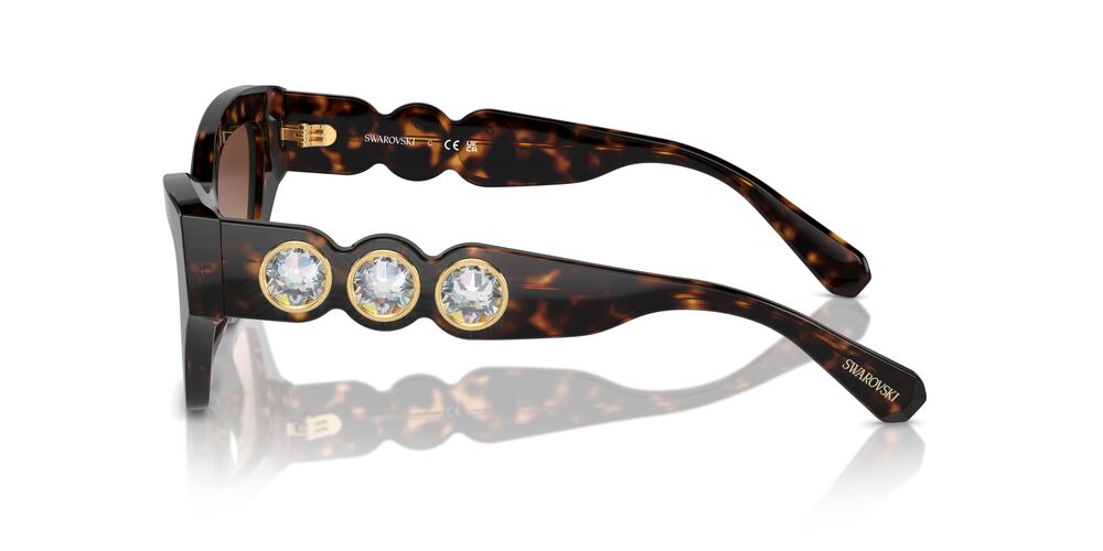 Aros De Sol Swarovski Sk6021 Havana