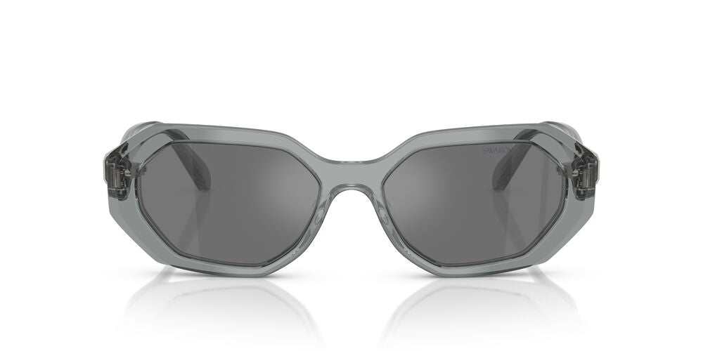 Aros De Sol Swarovski Sk6028 Transparent Dark Grey