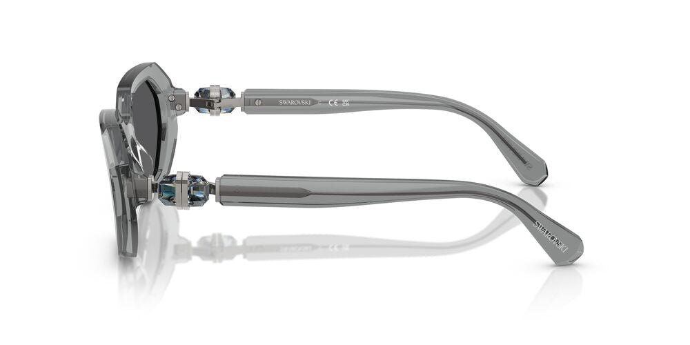 Aros De Sol Swarovski Sk6028 Transparent Dark Grey
