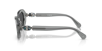 Aros De Sol Swarovski Sk6028 Transparent Dark Grey