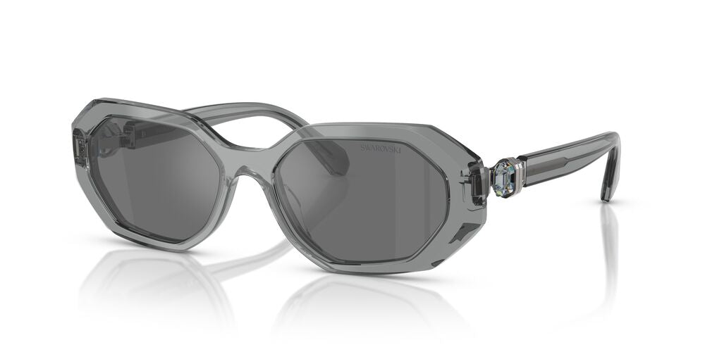 Aros De Sol Swarovski Sk6028 Transparent Dark Grey