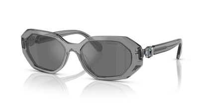 Aros De Sol Swarovski Sk6028 Transparent Dark Grey