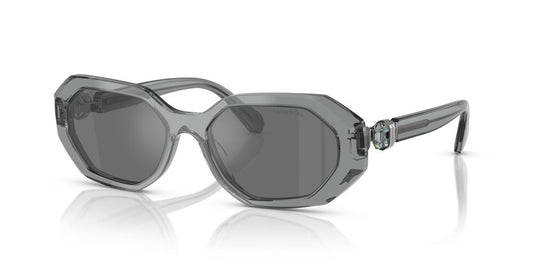 Aros De Sol Swarovski Sk6028 Transparent Dark Grey