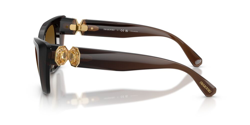Aros De Sol Swarovski SK6047 Transparent Brown